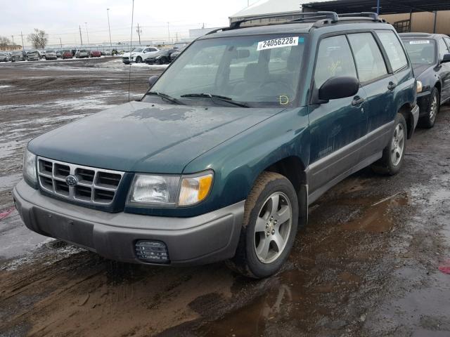 JF1SF655XWH709260 - 1998 SUBARU FORESTER S GREEN photo 2