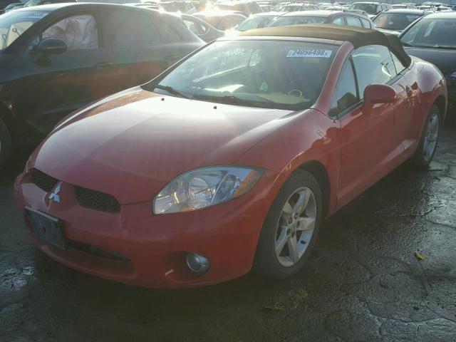 4A3AL25F67E026651 - 2007 MITSUBISHI ECLIPSE SP RED photo 2