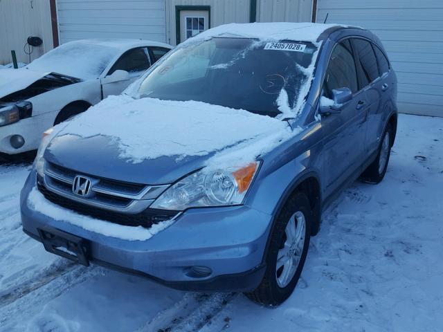 JHLRE4H74AC008333 - 2010 HONDA CR-V EXL BLUE photo 2