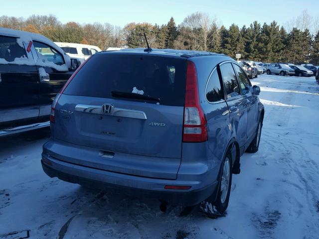 JHLRE4H74AC008333 - 2010 HONDA CR-V EXL BLUE photo 4