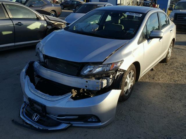 19XFB4F28EE200322 - 2014 HONDA CIVIC HYBR SILVER photo 2