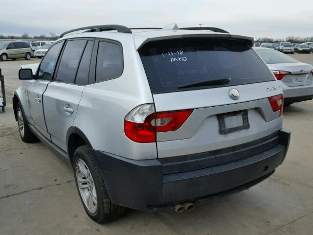 WBXPA93434WC33460 - 2004 BMW X3 3.0I SILVER photo 3