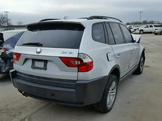 WBXPA93434WC33460 - 2004 BMW X3 3.0I SILVER photo 4