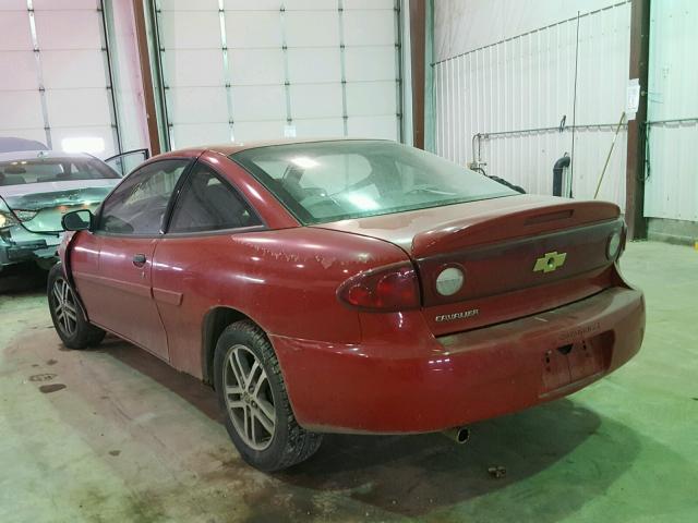 1G1JC12F757170334 - 2005 CHEVROLET CAVALIER RED photo 3