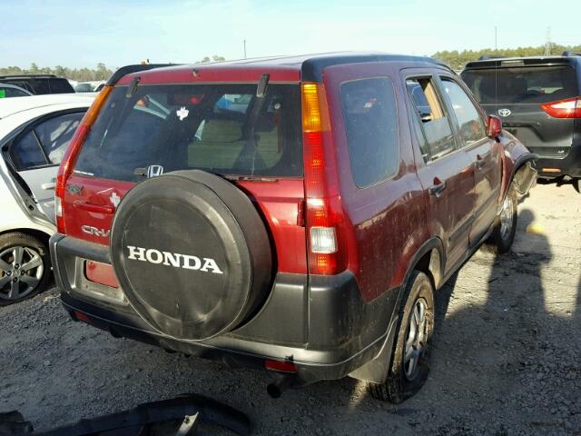 JHLRD77864C031504 - 2004 HONDA CR-V EX RED photo 4