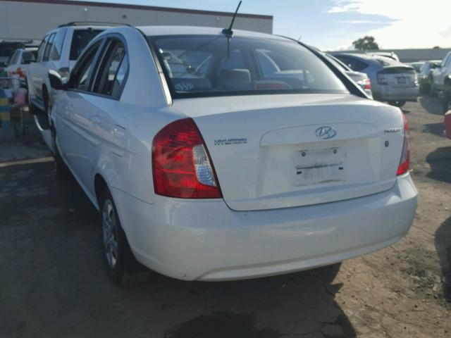 KMHCN4AC6BU618736 - 2011 HYUNDAI ACCENT GLS WHITE photo 3