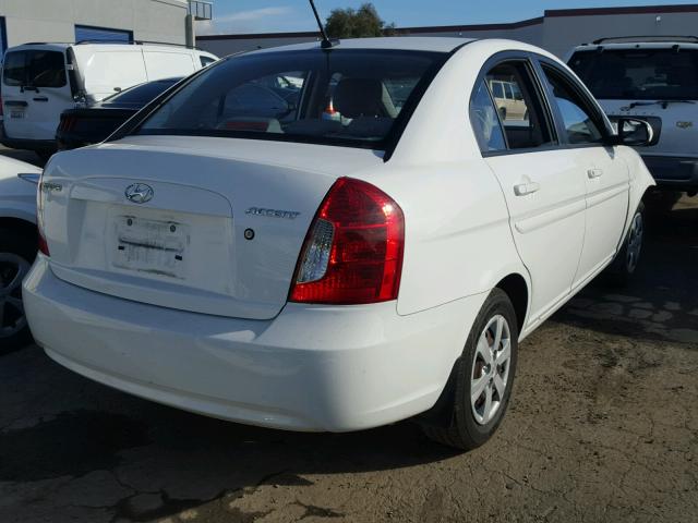 KMHCN4AC6BU618736 - 2011 HYUNDAI ACCENT GLS WHITE photo 4