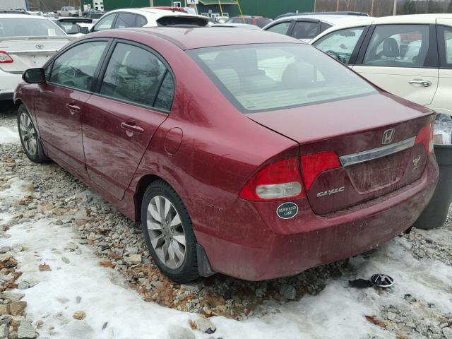 2HGFA1F88BH500725 - 2011 HONDA CIVIC EX Tünd qırmızı foto 3