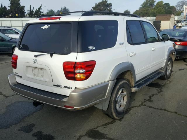 5TDBT44AX2S086671 - 2002 TOYOTA SEQUOIA SR WHITE photo 4