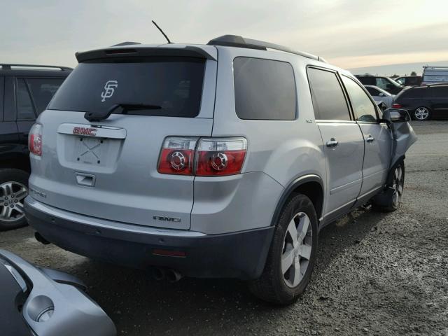 1GKKVRED7BJ371152 - 2011 GMC ACADIA SLT SILVER photo 4