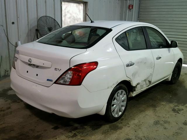 3N1CN7AP4CL909954 - 2012 NISSAN VERSA S WHITE photo 4