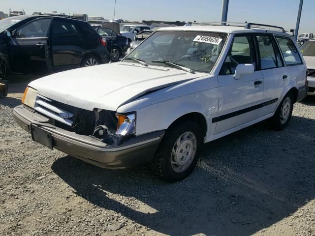 1FAPP989XLT149736 - 1990 FORD ESCORT LX WHITE photo 2