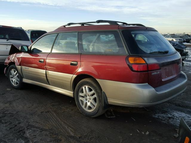 4S3BH675647626011 - 2004 SUBARU LEGACY OUT RED photo 3