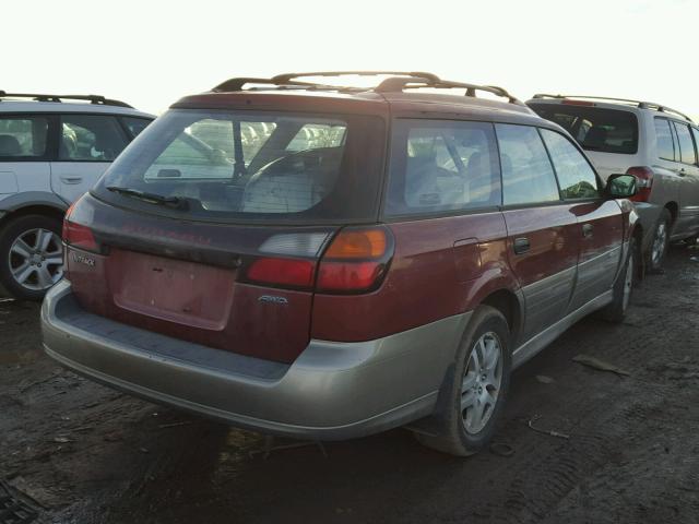 4S3BH675647626011 - 2004 SUBARU LEGACY OUT RED photo 4