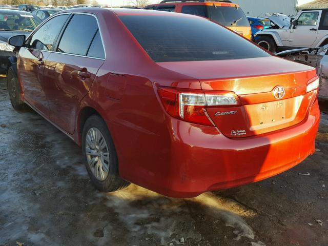 4T1BF1FK3CU548072 - 2012 TOYOTA CAMRY BASE RED photo 3