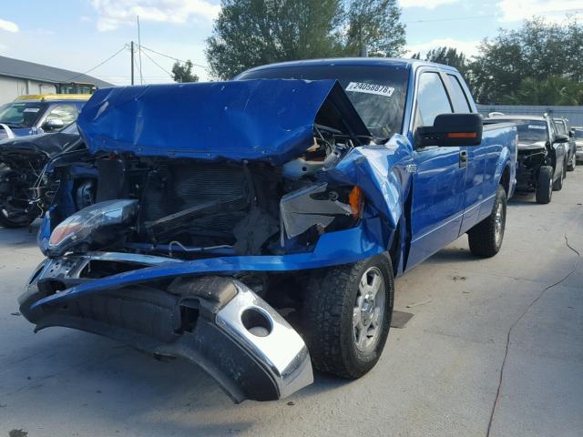 1FTEX1E87AKE76354 - 2010 FORD F150 SUPER BLUE photo 2