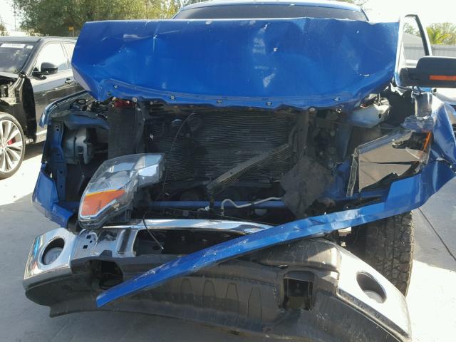 1FTEX1E87AKE76354 - 2010 FORD F150 SUPER BLUE photo 7