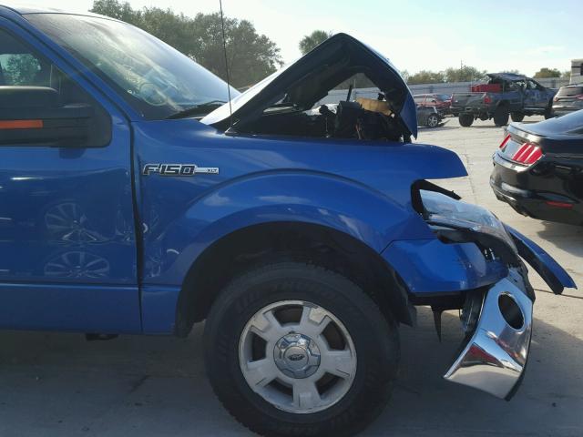 1FTEX1E87AKE76354 - 2010 FORD F150 SUPER BLUE photo 9