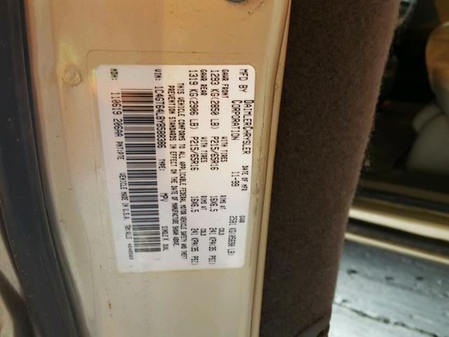 1C4GT64L8YB588386 - 2000 CHRYSLER TOWN & COU TAN photo 10