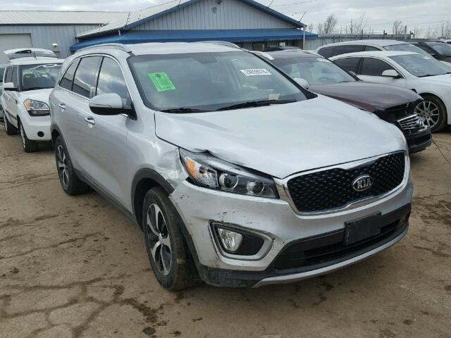 5XYPH4A52GG039783 - 2016 KIA SORENTO EX SILVER photo 1