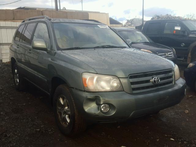 JTEEP21A940007745 - 2004 TOYOTA HIGHLANDER GREEN photo 1