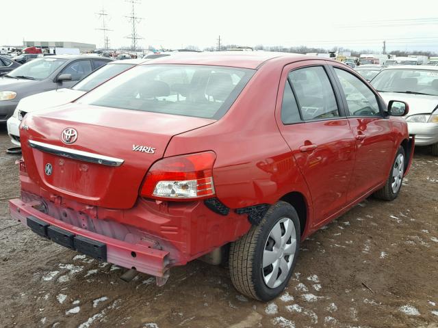 JTDBT4K39A1366131 - 2010 TOYOTA YARIS RED photo 4