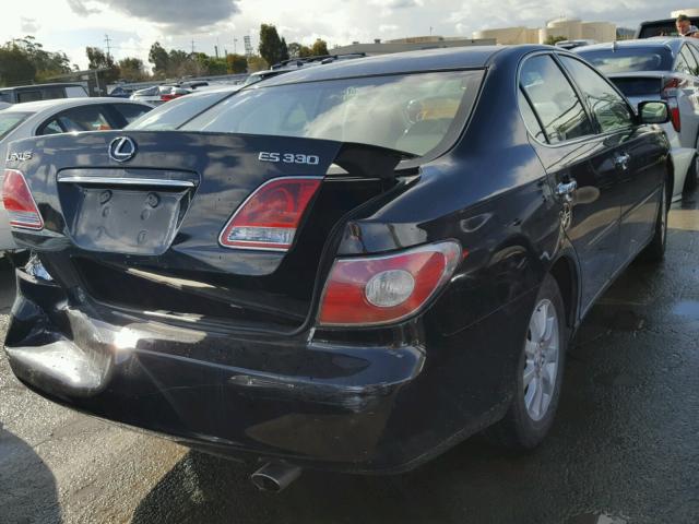 JTHBA30G445015113 - 2004 LEXUS ES 330 BLACK photo 4