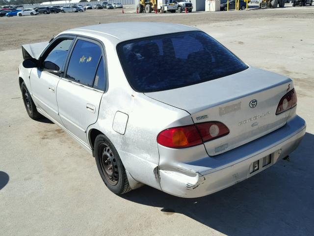 1NXBR12E21Z443740 - 2001 TOYOTA COROLLA CE SILVER photo 3