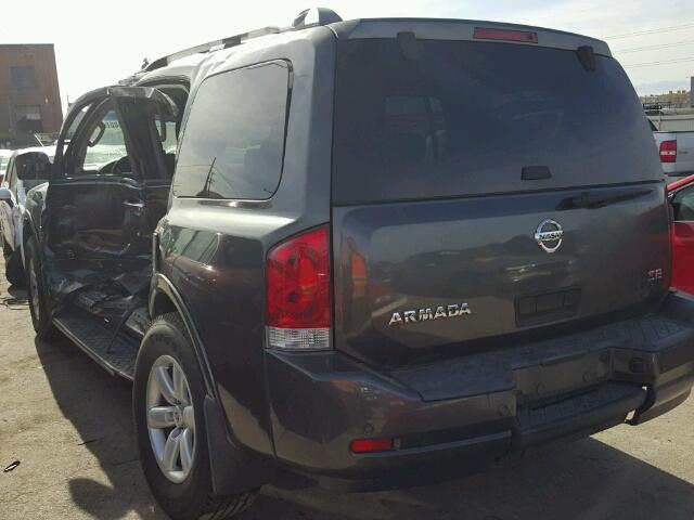 5N1AA08D08N609284 - 2008 NISSAN ARMADA SE GRAY photo 3