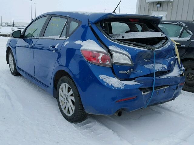 JM1BL1L73D1733478 - 2013 MAZDA 3 I BLUE photo 3