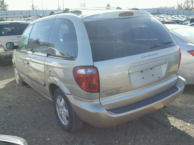 1D4GP45R05B338795 - 2005 DODGE CARAVAN SX TAN photo 3