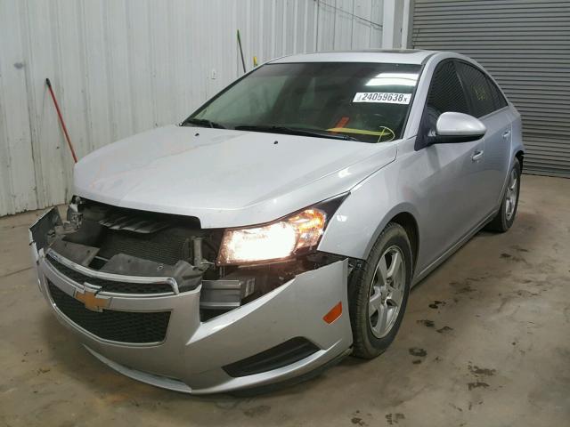 1G1PC5SB2E7247450 - 2014 CHEVROLET CRUZE LT SILVER photo 2