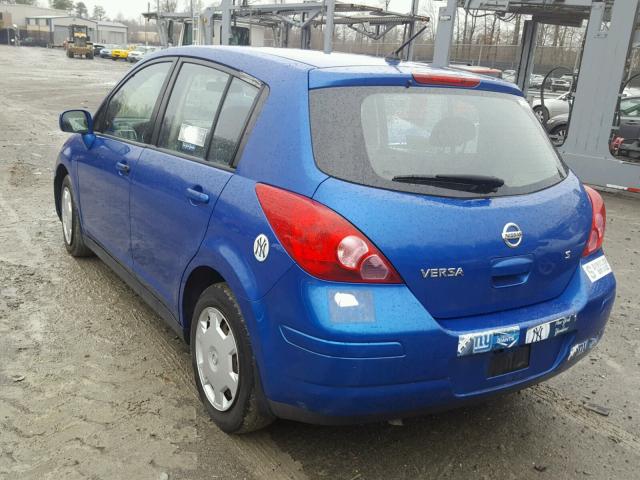 3N1BC13E57L444147 - 2007 NISSAN VERSA S BLUE photo 3