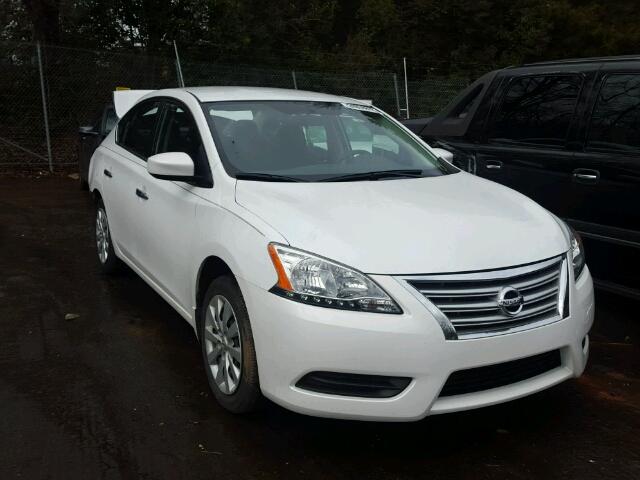 3N1AB7AP8FY334538 - 2015 NISSAN SENTRA S WHITE photo 1