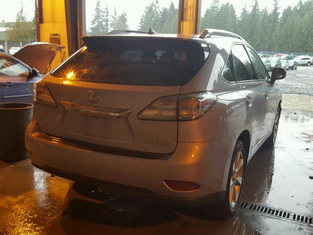 JTJBK1BA3A2402421 - 2010 LEXUS RX 350 SILVER photo 4