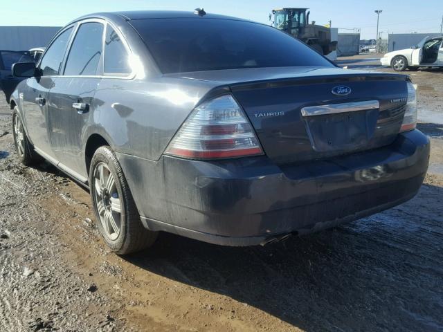 1FAHP25W78G135623 - 2008 FORD TAURUS LIM GRAY photo 3