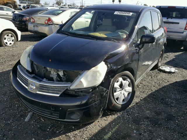 3N1BC13E68L365894 - 2008 NISSAN VERSA S BLACK photo 2