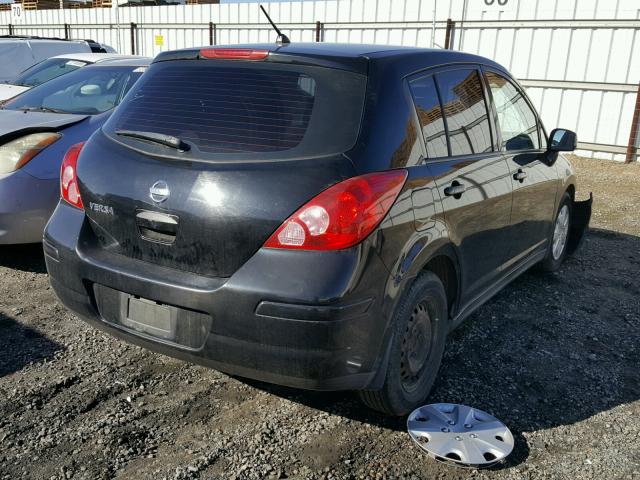 3N1BC13E68L365894 - 2008 NISSAN VERSA S BLACK photo 4