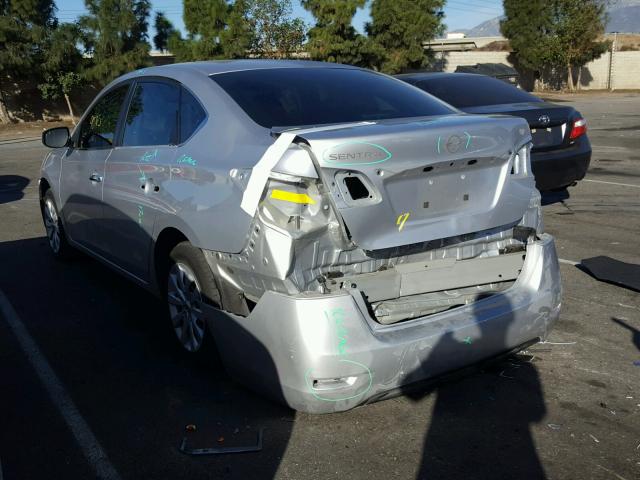 3N1AB7AP4FY298475 - 2015 NISSAN SENTRA S SILVER photo 3