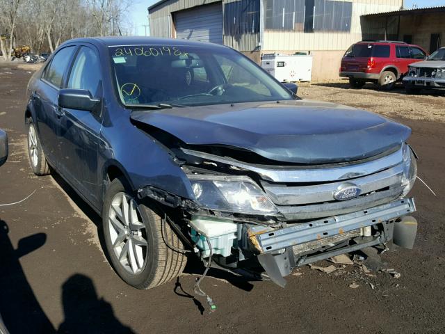 3FAHP0JAXBR307836 - 2011 FORD FUSION SEL BLUE photo 1