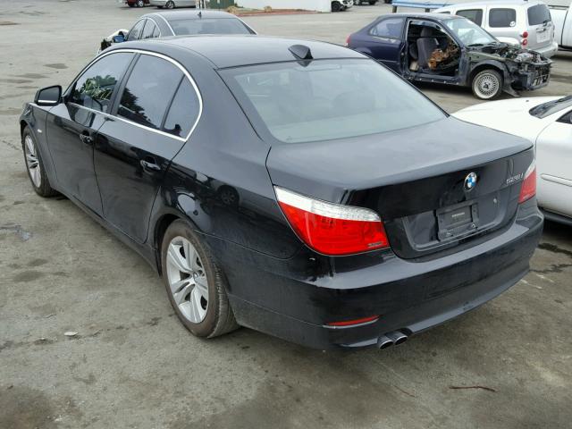 WBANU5C57AC442138 - 2010 BMW 528 I BLACK photo 3