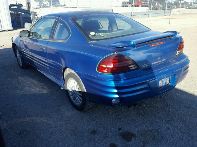 1G2NF12TXYM786240 - 2000 PONTIAC GRAND AM S BLUE photo 3