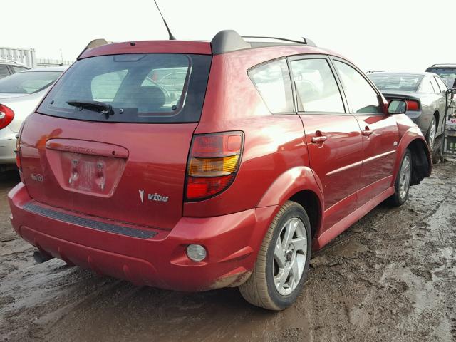 5Y2SL65807Z409736 - 2007 PONTIAC VIBE RED photo 4