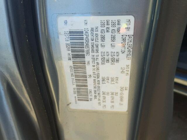 1D4GP45R94B578961 - 2004 DODGE CARAVAN SX BLUE photo 10