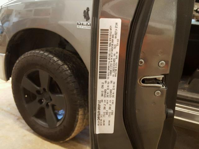 1C6RD7GT2CS148591 - 2012 DODGE RAM 1500 S GRAY photo 10