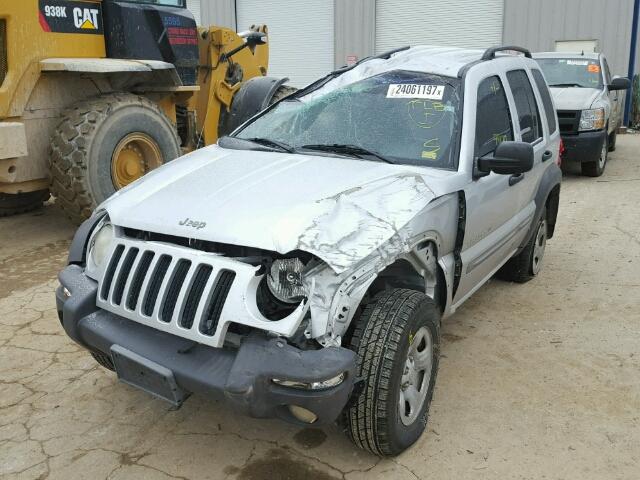 1J4GL48K62W276356 - 2002 JEEP LIBERTY SP SILVER photo 2