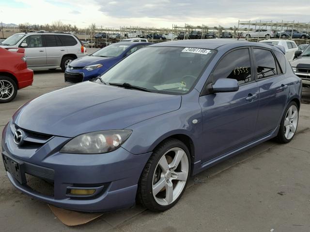 JM1BK34L381828753 - 2008 MAZDA SPEED 3 BLUE photo 2