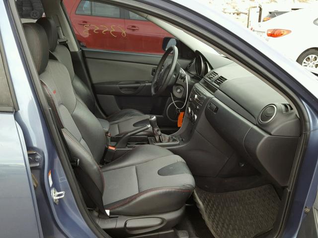 JM1BK34L381828753 - 2008 MAZDA SPEED 3 BLUE photo 5