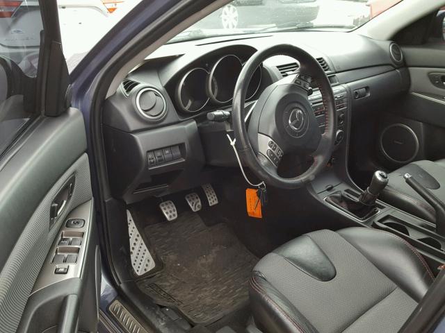 JM1BK34L381828753 - 2008 MAZDA SPEED 3 BLUE photo 9