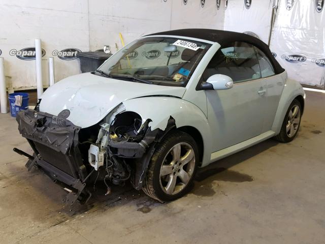 3VWSF31Y46M304254 - 2006 VOLKSWAGEN NEW BEETLE BLUE photo 2